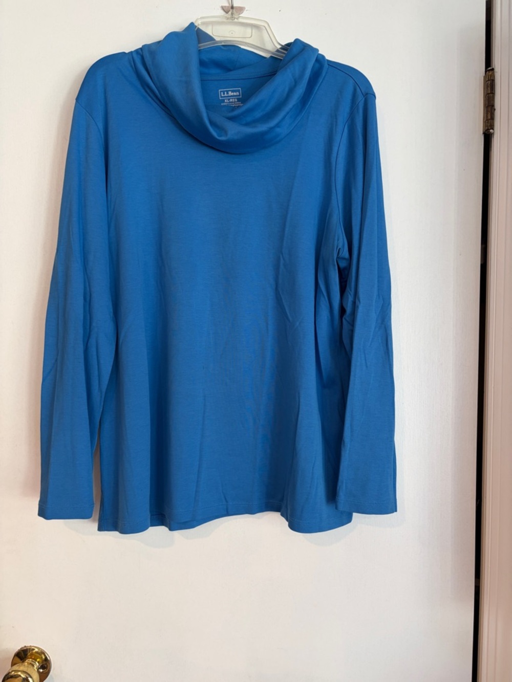 L.L. Bean Sky Blue Women's Cowl Neck Pullover